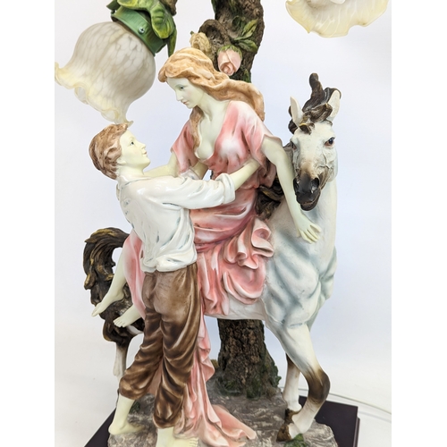 775 - A large pottery lamp, The Juliana Collection. 65cm