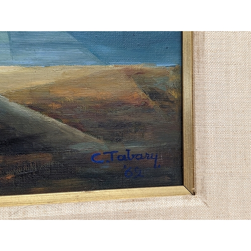 142 - A large oil painting by French artist Celine Marie Tabary (1908-1993). 73x92.5cm including frame, 54... 