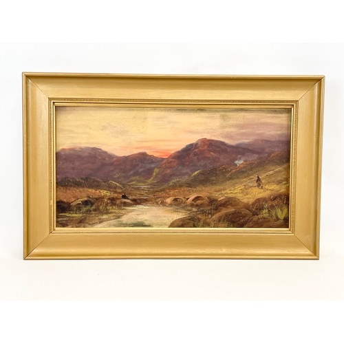 176 - A pair of Edwardian period oil paintings, in gilt frames. 67 x 41.5cm