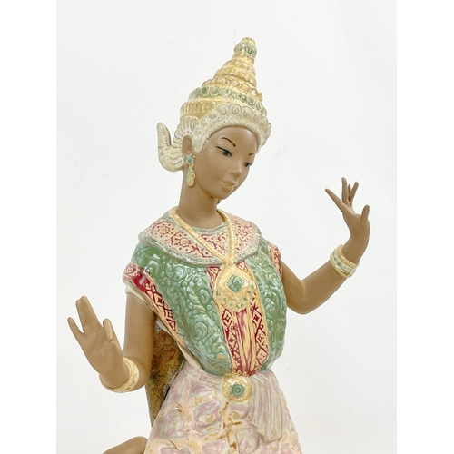 653 - A large Lladro “Thai Dancer” pottery figurine. 2069. 42cm