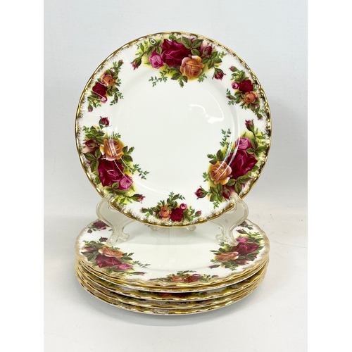 514 - An 18 piece Royal Albert Old Country Roses tea set. 6 sandwich plates, 6 cups and 6 saucers.