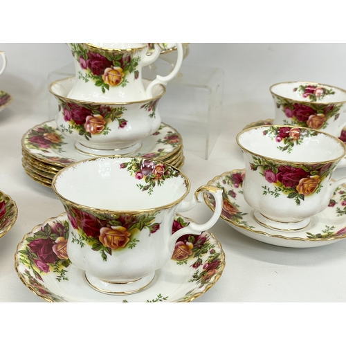 519 - A 21 piece Royal Albert Old Country Roses tea set.