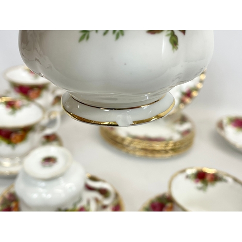 520 - An 18 piece Royal Albert Old Country Roses tea set.