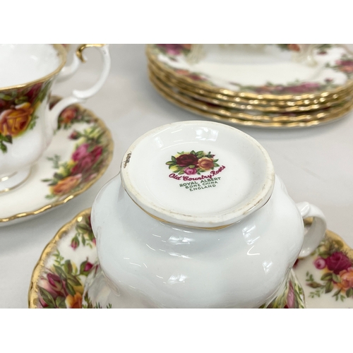 520 - An 18 piece Royal Albert Old Country Roses tea set.