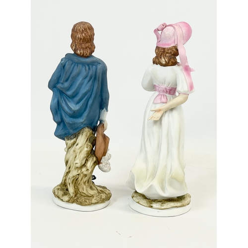 671 - A pair of Limited Edition Lefton China figurines. Blue Boy and Pinkie. 20cm