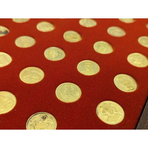 601 - A collection of 10ct gold plated Our Royal Sovereigns.