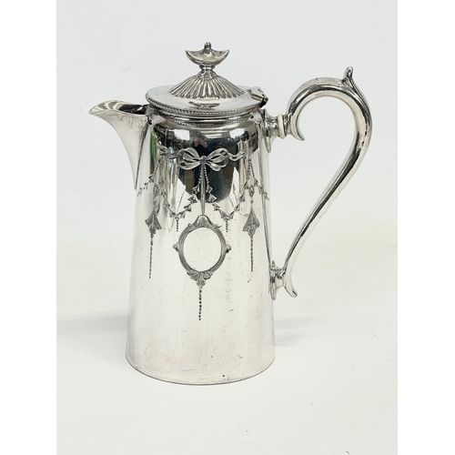 686 - A 4 piece late 19th century silver plated tea service in the Georgian style.