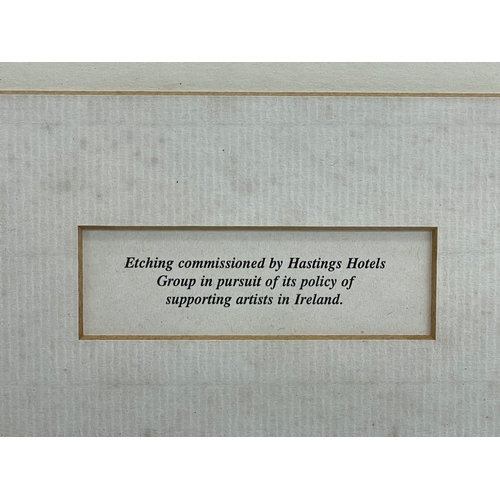 188 - A large etching by Cliona Doyle. Commissioned by Hasting Hotel Group. Irish Artist, Dublin. Etching ... 