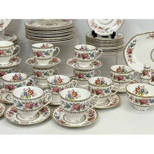 704 - An 83 Royal Grafton “Malvern” pattern dinner and tea set.