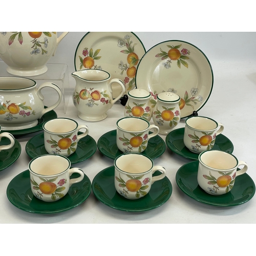 707 - A 45 piece Cloverleaf “Peaches & Cream” dinner and tea set.