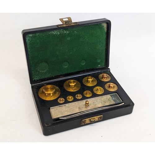 236 - 2 vintage Sikes' Hydrometers by M. Jordi & Co. Ltd. Dublin. With precision weights in case.