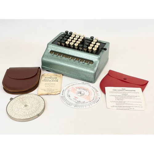 245 - 3 vintage calculators. Bell Punch Company Limited, model 509/F/56910. The Flower Magnum Long Scale C... 