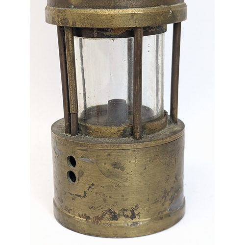 250 - A vintage minors safety oil lamp, by The Protector Lamp and Lighting Co. Ltd. Eccles Manchester. 24c... 