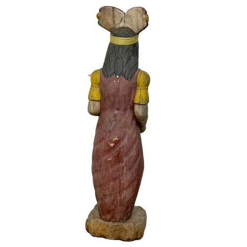 997 - A life size Native American cigar store advertising figure, approx 6.5ft. Reproduction