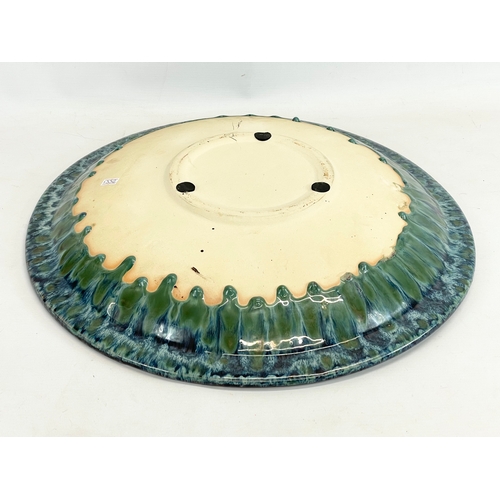 644 - A large Mid Century glazed centre piece bowl. 52 x 8cm