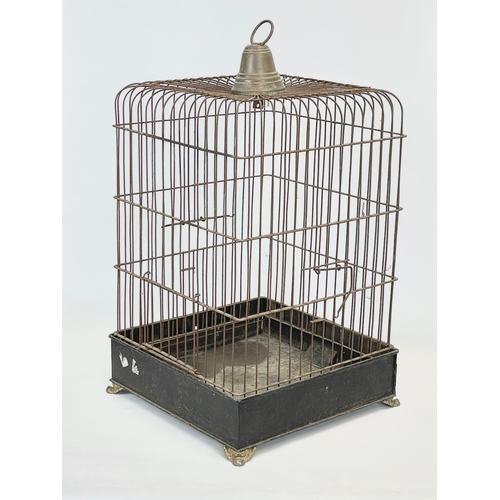 270 - A large early 20th century bird cage. 42 x 42 x 74cm