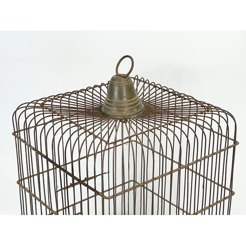 270 - A large early 20th century bird cage. 42 x 42 x 74cm