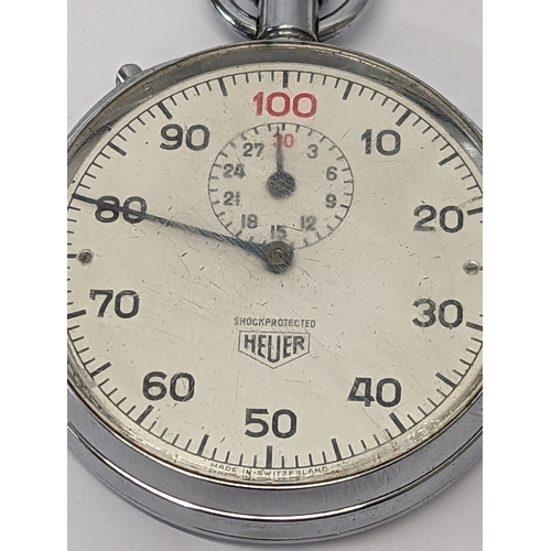 605 - A vintage Heuer stopwatch