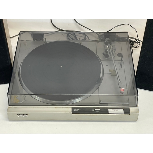 177 - A vintage Sony Stereo Turntable System. Serial 614724.