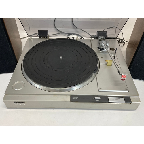 177 - A vintage Sony Stereo Turntable System. Serial 614724.