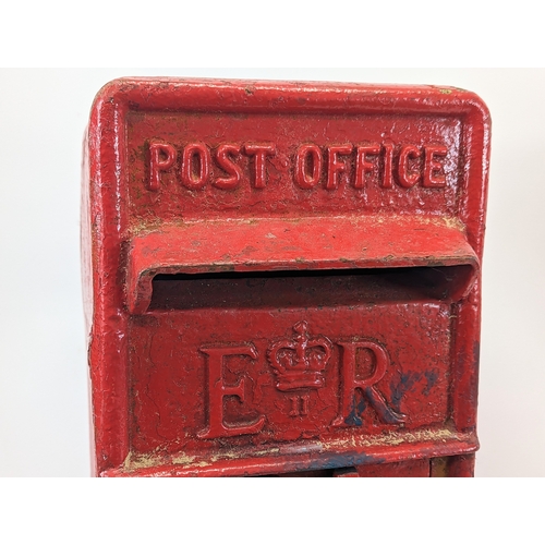 280 - A vintage Royal Mail post box. 25.5x35x62.5cm