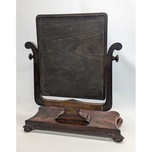 285 - A large Victorian mahogany dressing mirror. 71x30x82cm