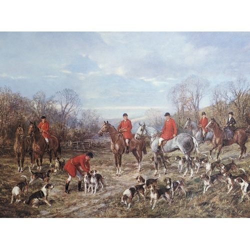 297 - A gilt framed hunting print. 87.5x62.5cm