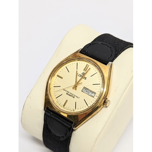 630 - A gents Lotus watch.