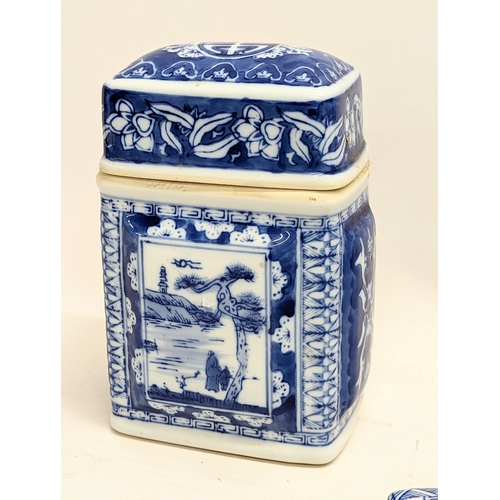 751 - A quantity of blue and white oriental and British pottery.