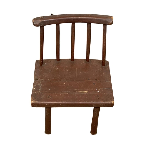 792 - A rare late Georgian County Antrim Famine chair, in original paintwork. Circa 1830-1840.