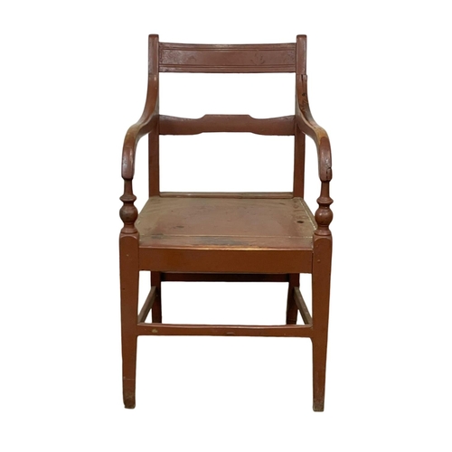 794 - A late Georgian Country House armchair, in original paint. Circa 1820-1830.