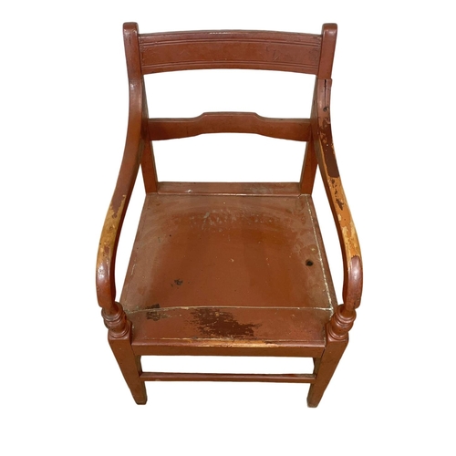 794 - A late Georgian Country House armchair, in original paint. Circa 1820-1830.