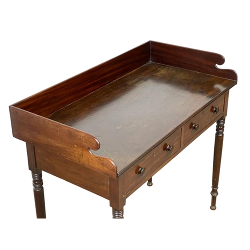 801 - A George IV mahogany washstand with 2 drawers. Circa 1820. 105.5 x 54.5 x 94.5cm