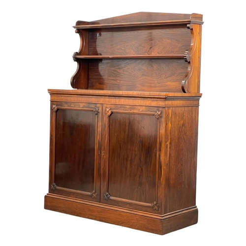 812 - An excellent quality George IV rosewood chiffonier. Circa 1820. 111x45x154cm