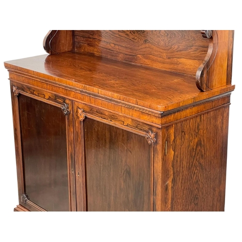 812 - An excellent quality George IV rosewood chiffonier. Circa 1820. 111x45x154cm