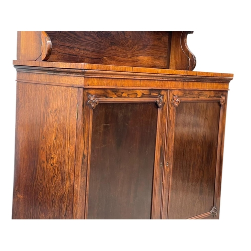 812 - An excellent quality George IV rosewood chiffonier. Circa 1820. 111x45x154cm