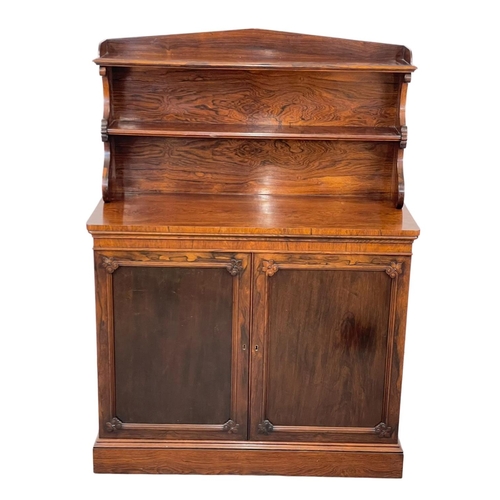 812 - An excellent quality George IV rosewood chiffonier. Circa 1820. 111x45x154cm