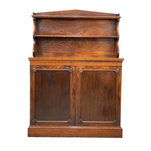 812 - An excellent quality George IV rosewood chiffonier. Circa 1820. 111x45x154cm