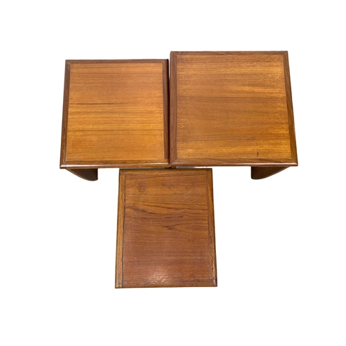 830 - A Mid Century teak nest of tables by Sunelm. G-Plan style.