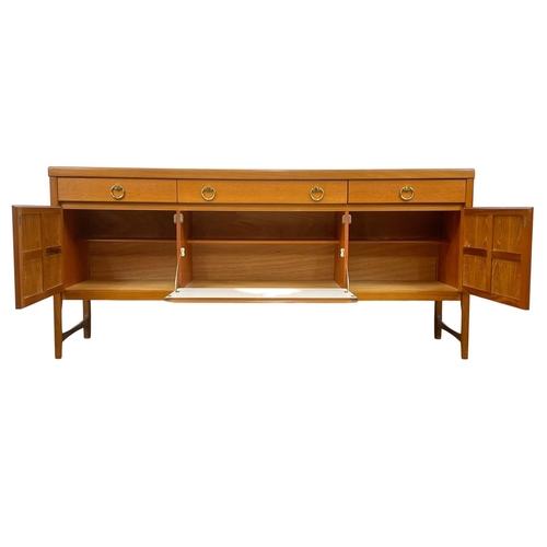 831 - A Nathan “Squares” Mid Century teak sideboard. 183 x 45.5 x 83.5cm