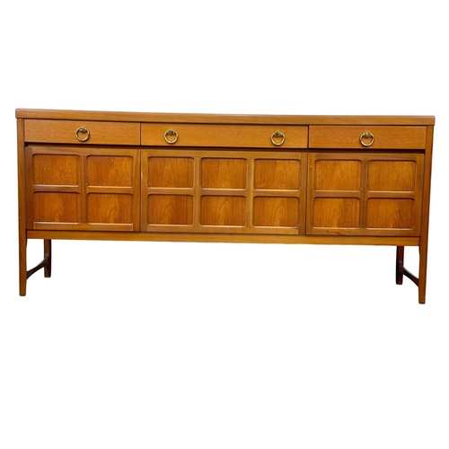 831 - A Nathan “Squares” Mid Century teak sideboard. 183 x 45.5 x 83.5cm