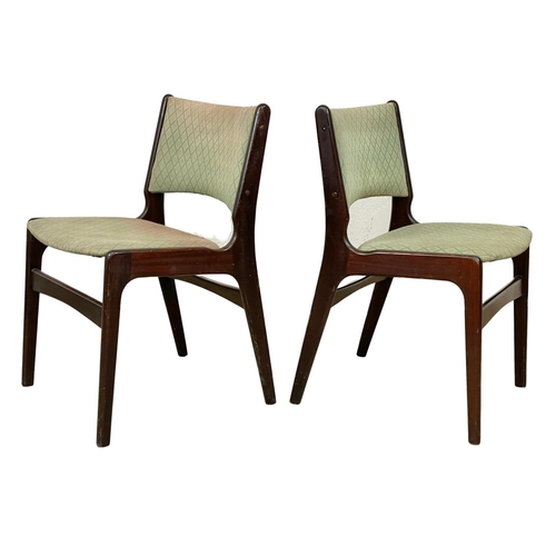 834 - A pair of Danish rosewood chairs, designed by Henning Kjaernulf. Mid Century Denmark. 1960’s.