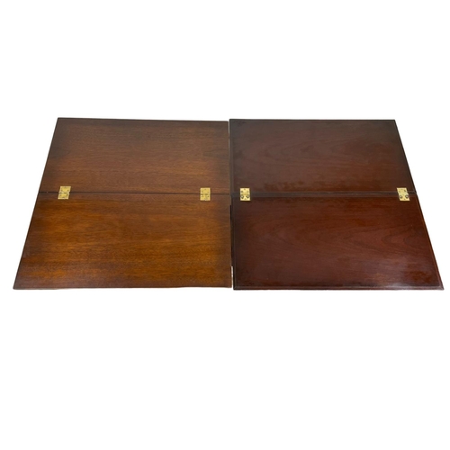 850 - A pair of Georgian style mahogany turnover chests of drawers. 64 x 34 x 78cm