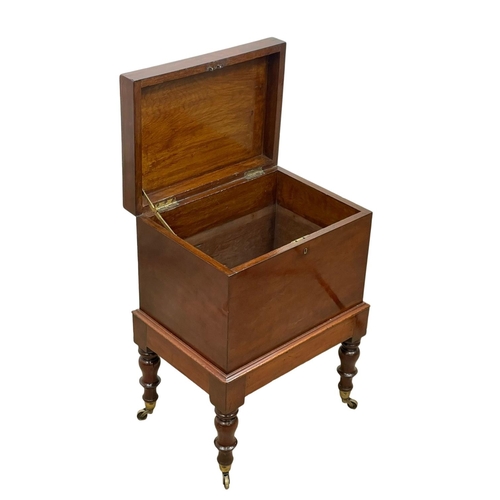 858 - A George IV mahogany Cellarette. Circa 1820. 44 x 33 x 59cm