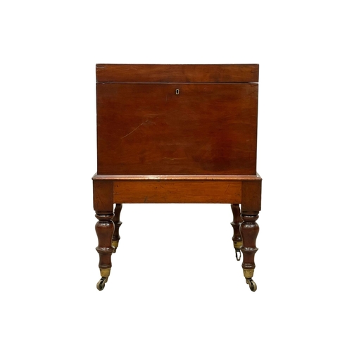 858 - A George IV mahogany Cellarette. Circa 1820. 44 x 33 x 59cm