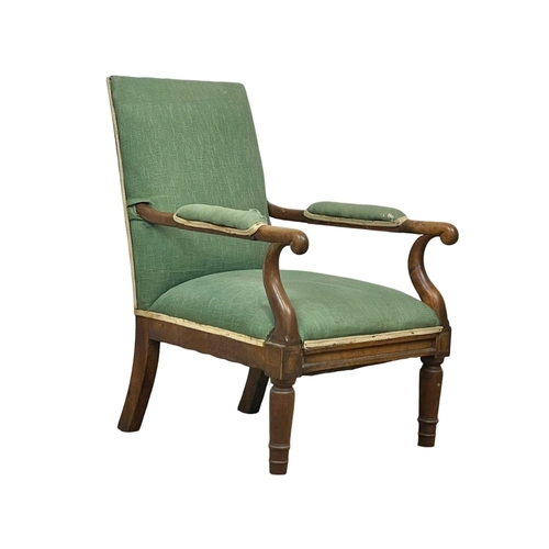 891 - A late George IV mahogany library armchair. Circa 1820-1830.