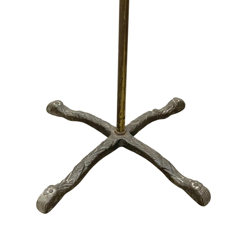 895 - A rare Victorian John Carter brass, oak and cast iron Literary Stand. Reading table. 111cm