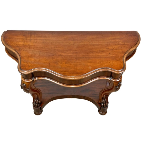 897 - A Victorian mahogany console table. 122 x 55 x 80cm