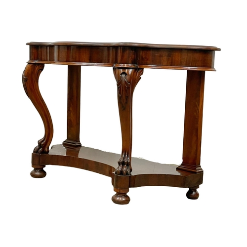 897 - A Victorian mahogany console table. 122 x 55 x 80cm