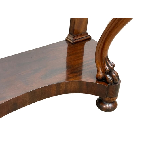 897 - A Victorian mahogany console table. 122 x 55 x 80cm